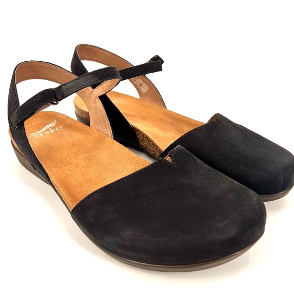 Dansko Shoes - Dansko Rowan Milled Nubuck Maryjane Sandals In Black Size EU 41 US 10.5/11